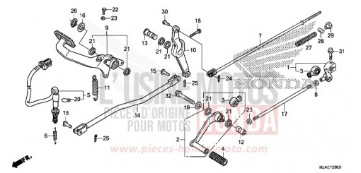 PEDAL (VT750CS/C2B/C2S/C) VT750C2BE de 2014